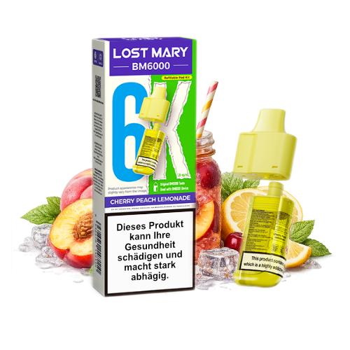 Lost Mary BM6000 nachfüllbarer Pod Cherry Peach Lemonade