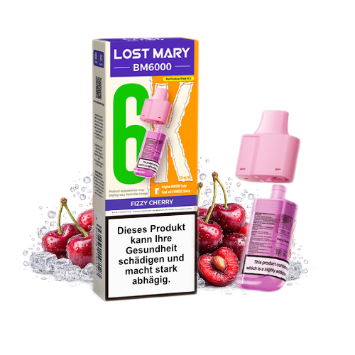 Lost Mary BM6000 nachfüllbarer Pod Fizzy Cherry