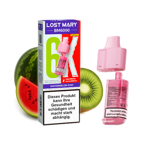 Lost Mary BM6000 nachfüllbarer Pod Watermelon Kiwi