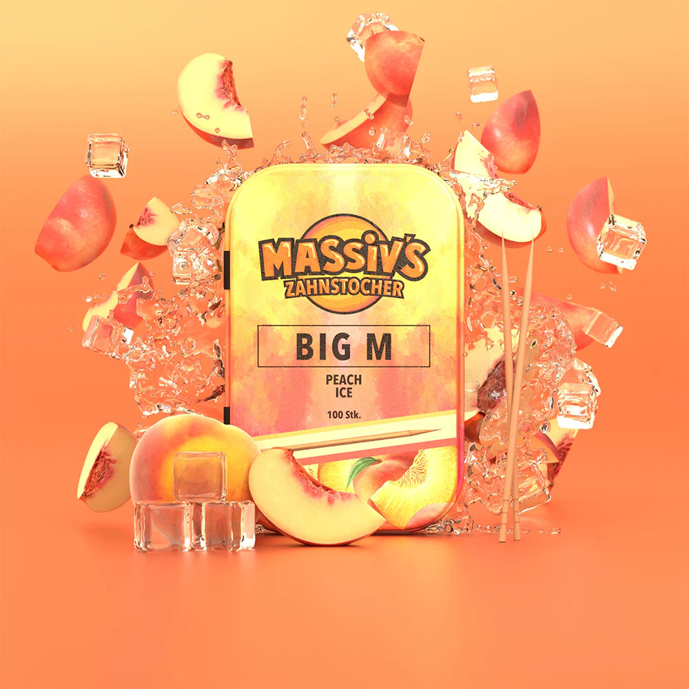 Massiv's Zahnstocher Big M (Pfirsich Ice) Dose (100 Stk.)
