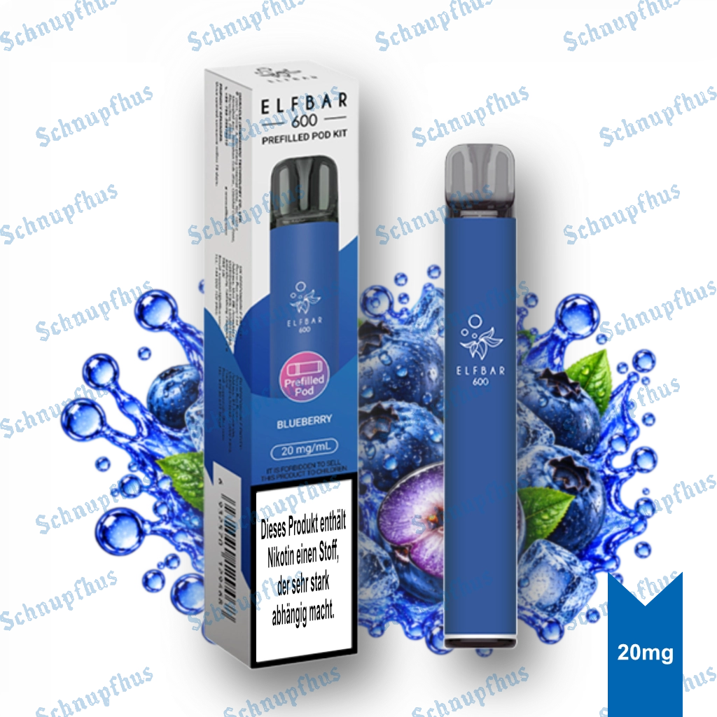 Elfbar 600 Prefilled Kit | Blueberry 20mg