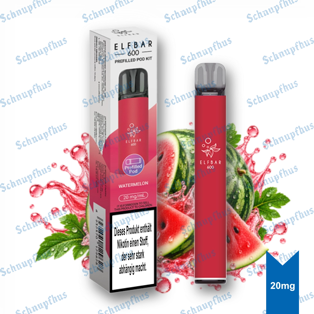Elfbar 600 Prefilled Kit | Watermelon 20mg