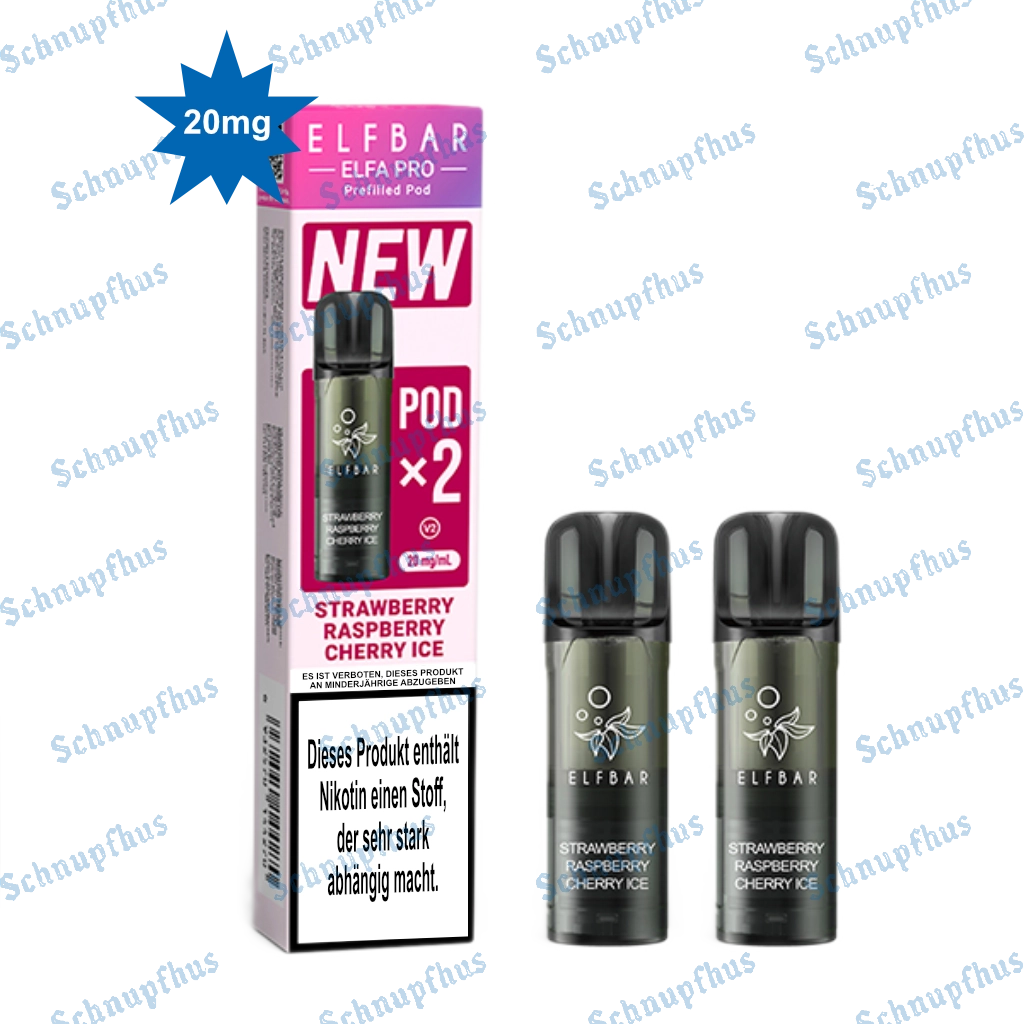 Elfbar Elfa Pro Pods 2 Stück | Strawberry Raspberry Cherry Ice