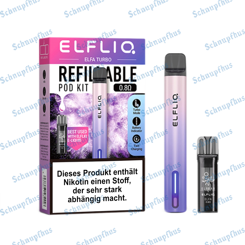 Elfliq Elfa Turbo Vape Kit Purple