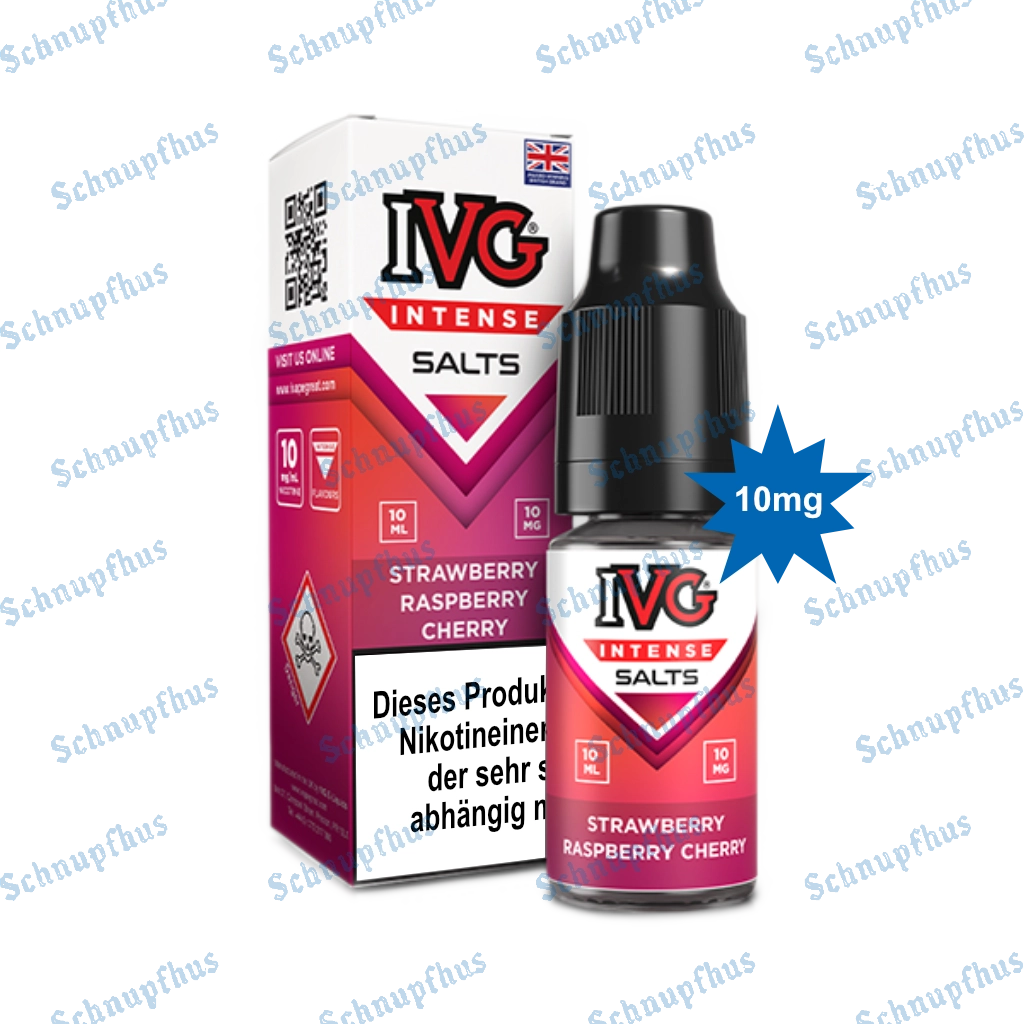 IVG Intense Nic Salts (10mg) 10ml Strawberry Raspberry Cherry