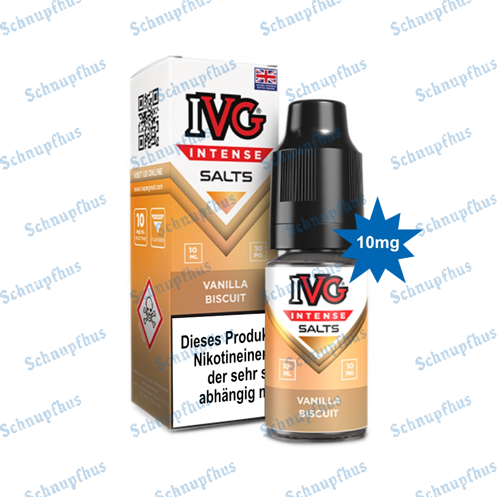 IVG Intense Nic Salts (10mg) 10ml Vanilla Biscuit