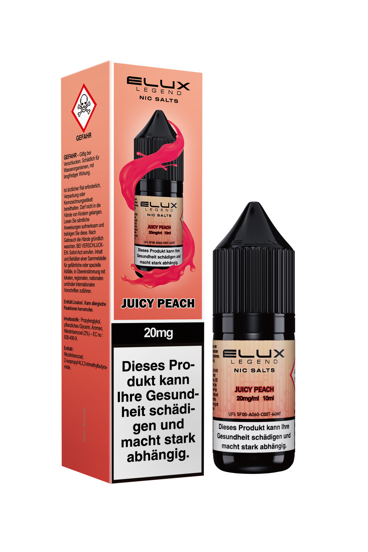 Elux Nic Salt Juicy Peach (20 mg/ml)
