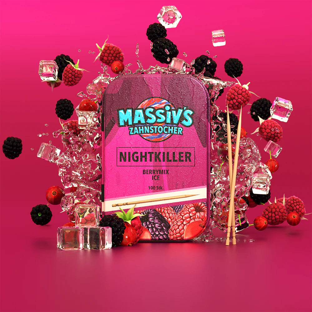 Massiv's Zahnstocher Nightkiller (Beerenmix Ice) Dose (100 Stk.)