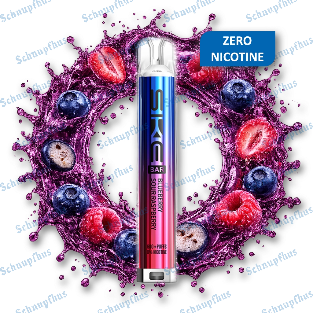 SKE Bar 600 Zero Nicotine Prefilled Kit Blueberry Sour Raspberry
