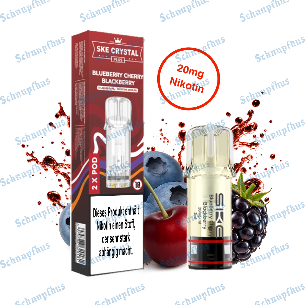 SKE Crystal Plus Prefilled Pods Blueberry Cherry Blackberry