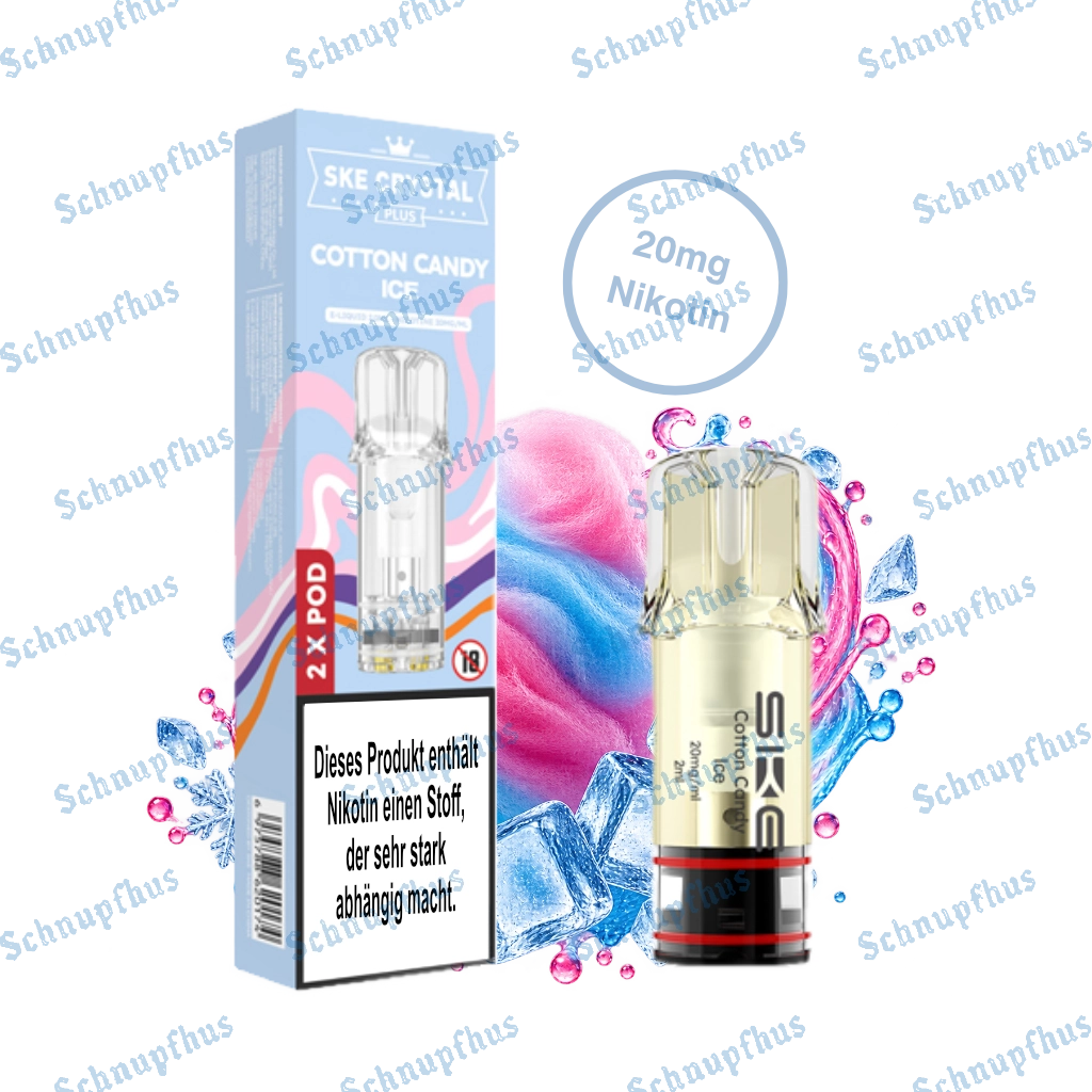 SKE Crystal Plus Prefilled Pods Cotton Candy Ice