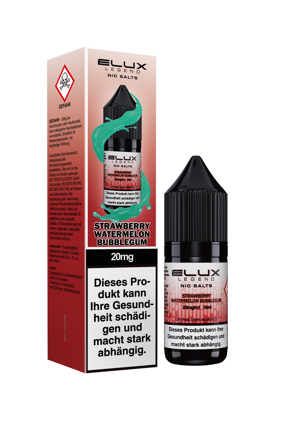 Elux Nic Salt Strawberry Watermelon Bubblegum (20 mg/ml)