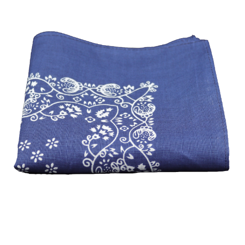 Schnupftuch gemustert Blau
