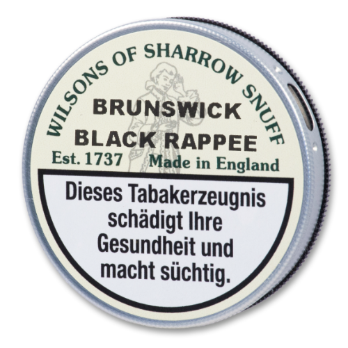 Wilsons Brunswick Black Rappee Snuff Schnupftabak 5g Tap Tin