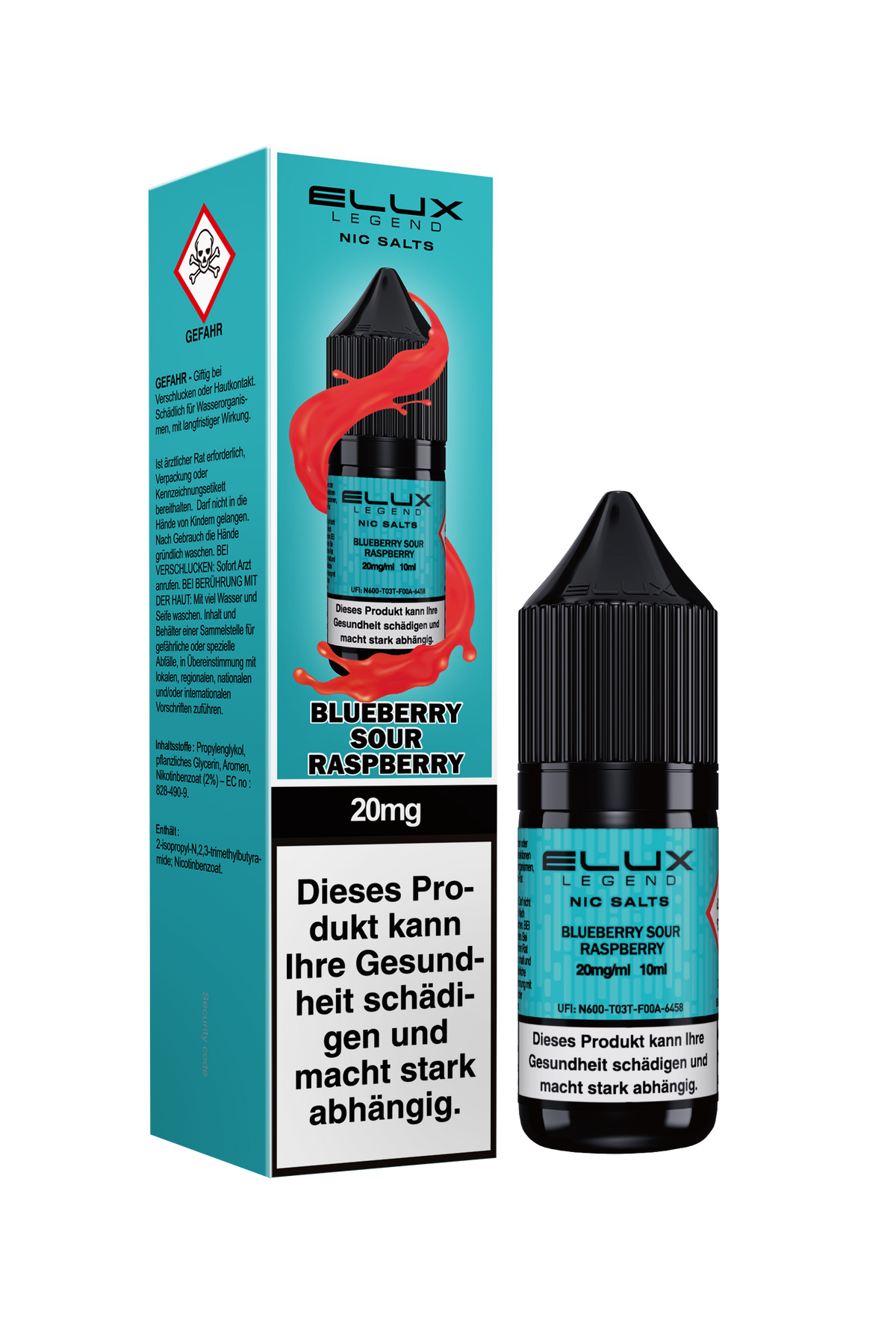Elux Nic Salt Blueberry Sour Raspberry (20 mg/ml)