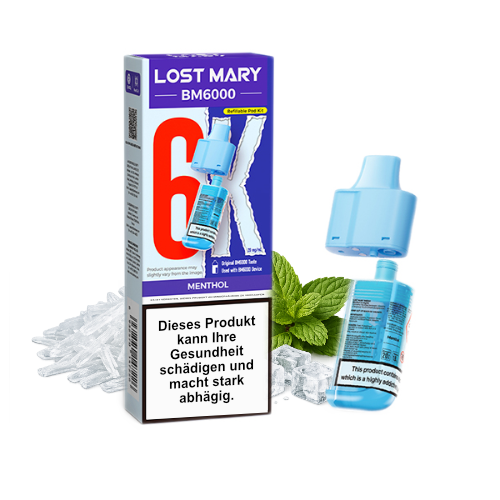 Lost Mary BM6000 nachfüllbarer Pod Menthol