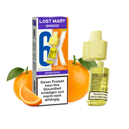 Lost Mary BM6000 nachfüllbarer Pod Orange Bruu