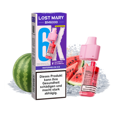 Lost Mary BM6000 nachfüllbarer Pod Watermelon Ice