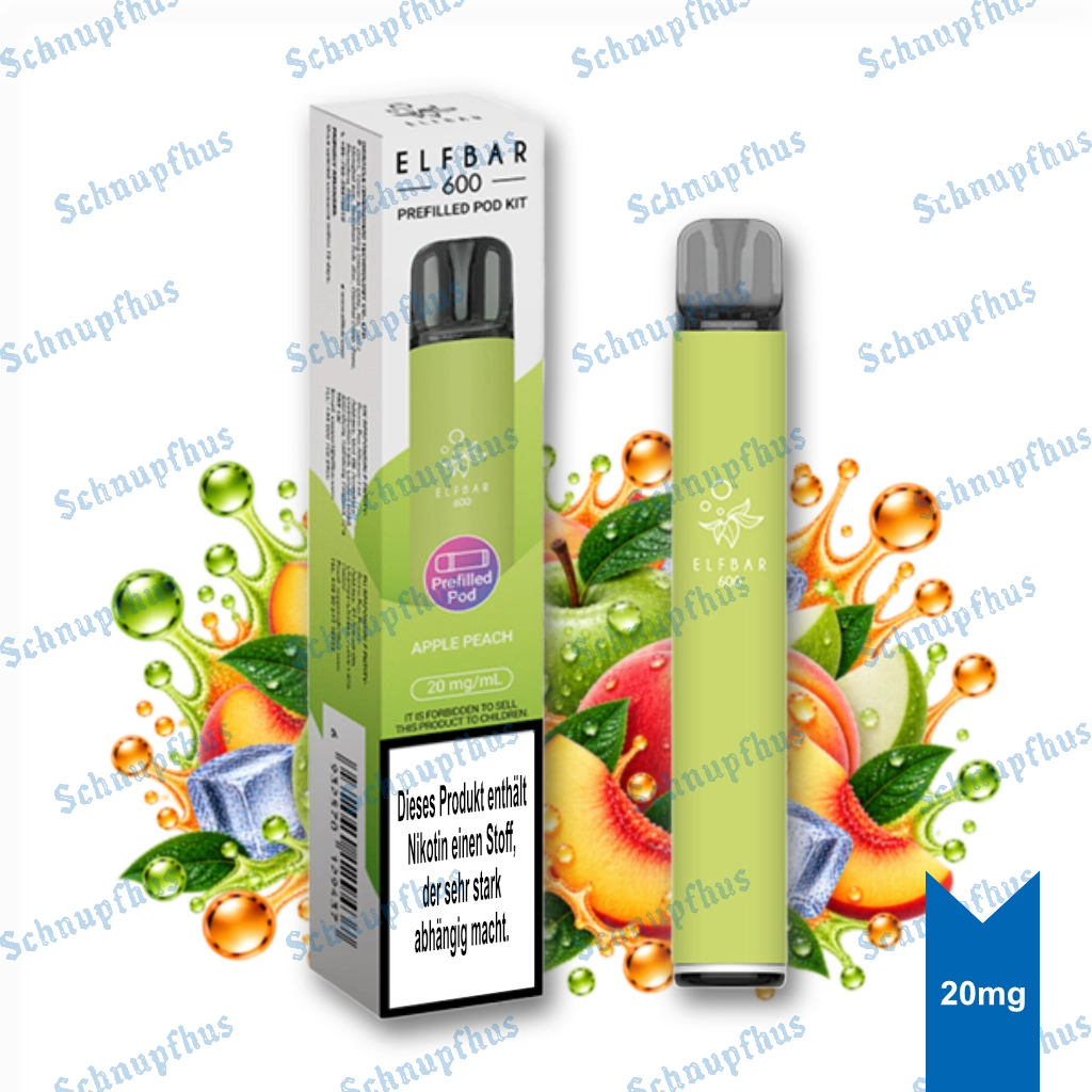 Elfbar 600 Prefilled Kit | Apple Peach 20mg