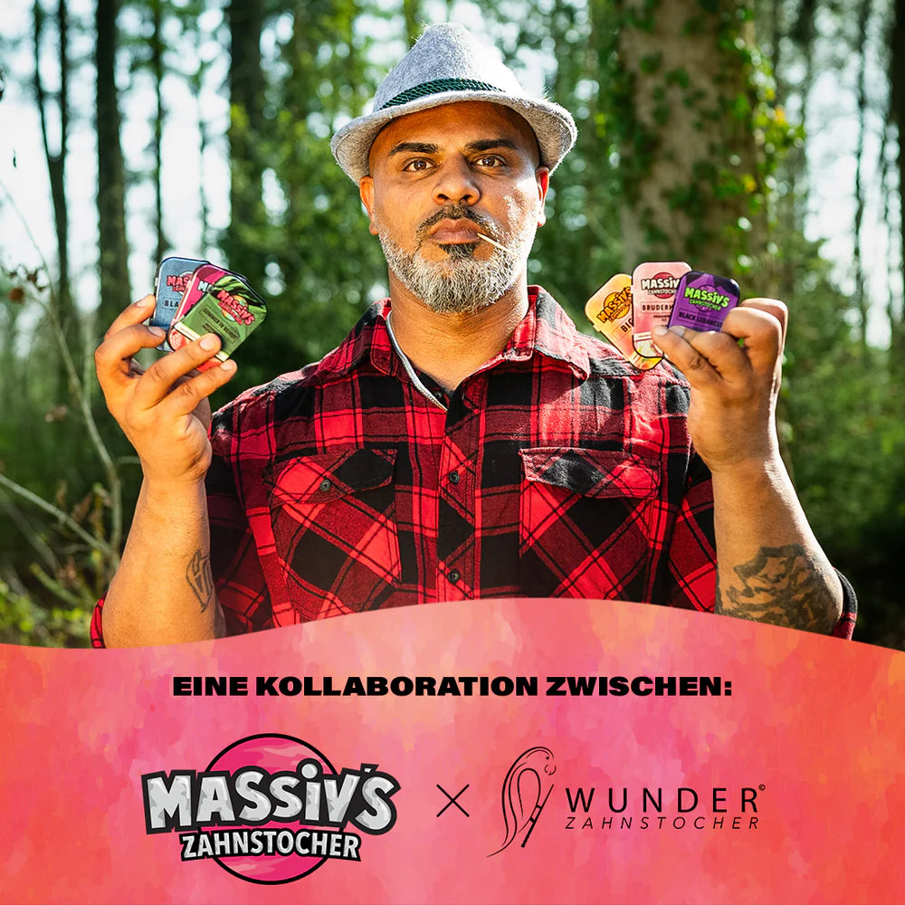 Massiv's Zahnstocher Blaulicht (Blaubeere Ice) Dose (100 Stk.)