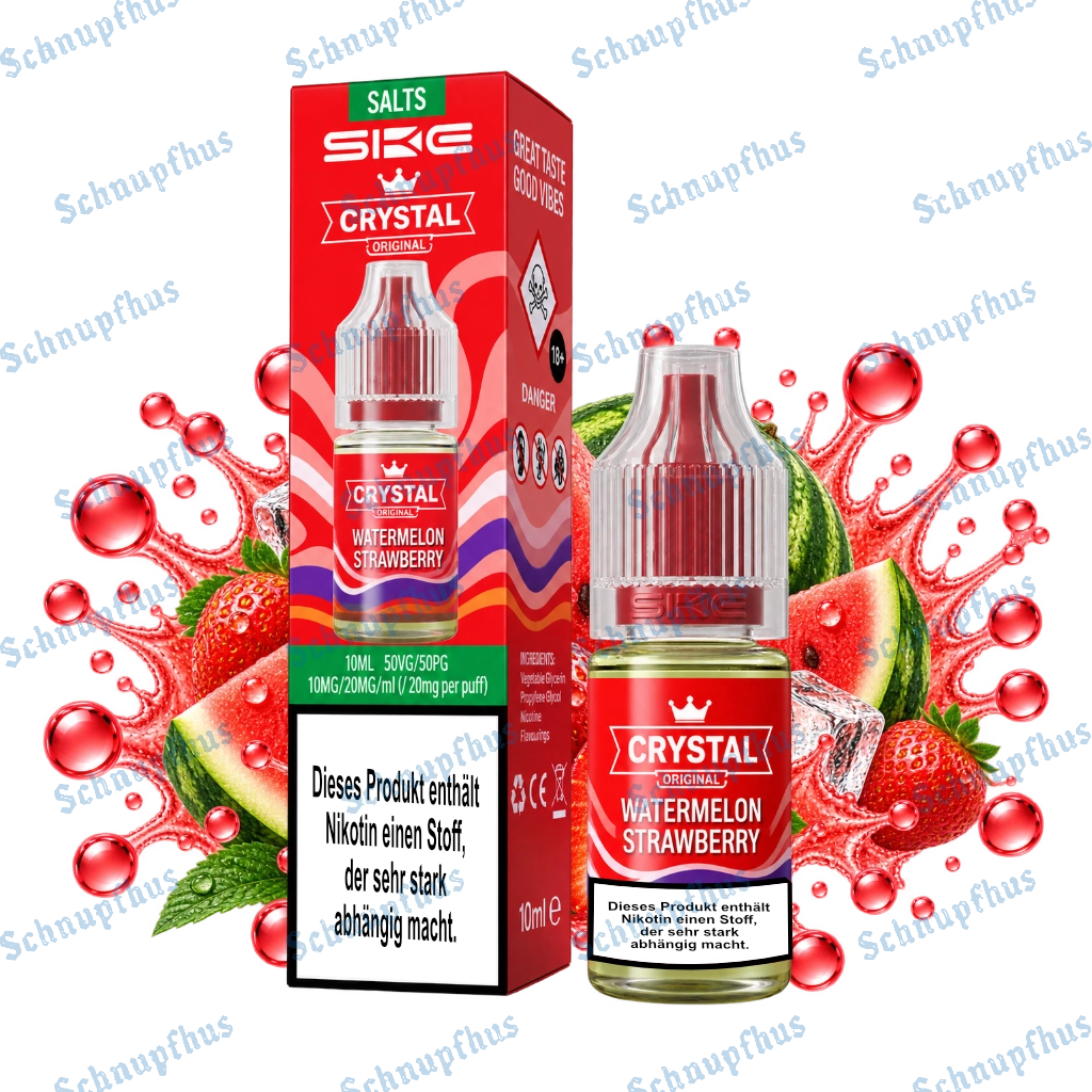 SKE Crystal Original Salts 10ml 20mg V2 Watermelon Strawberry