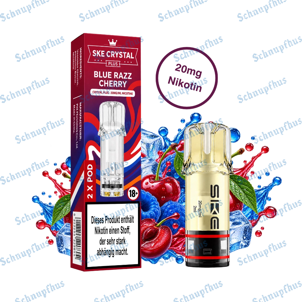 SKE Crystal Plus Prefilled Pods Blue Razz Cherry