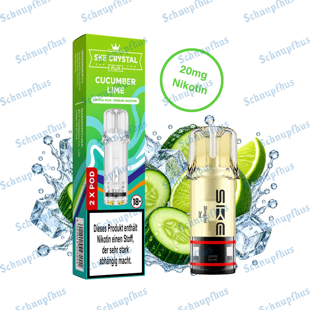 SKE Crystal Plus Prefilled Pods Cucumber Lime