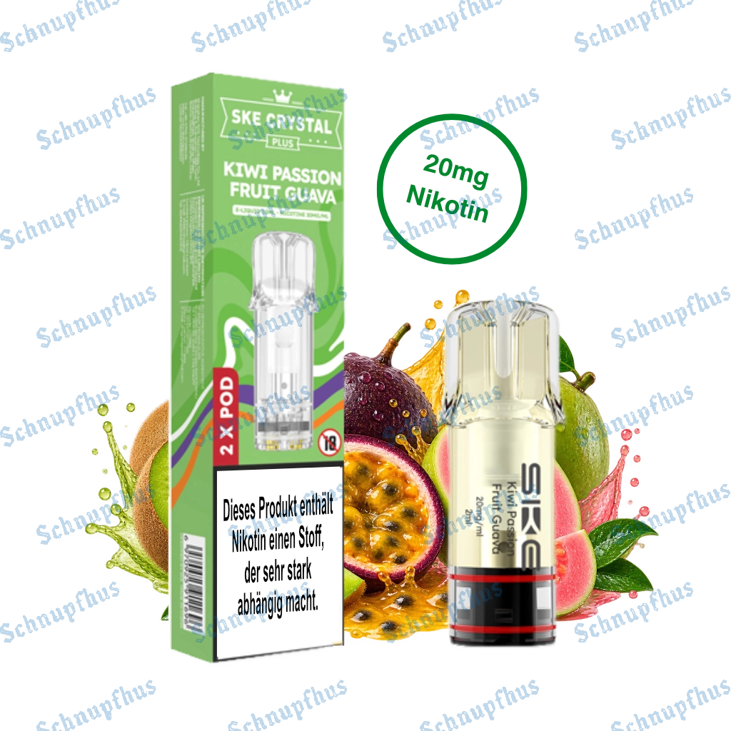 SKE Crystal Plus Prefilled Pods Kiwi Passion Fruit Guava