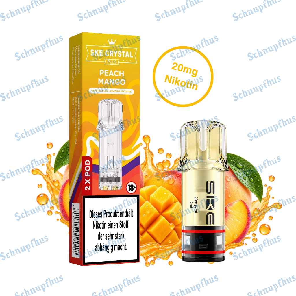 SKE Crystal Plus Prefilled Pods Peach Mango