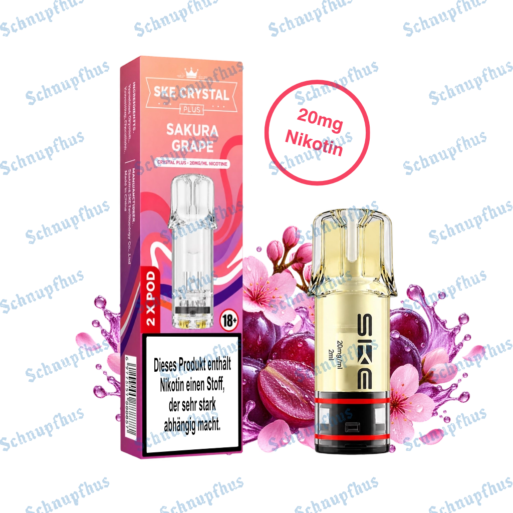 SKE Crystal Plus Prefilled Pods Sakura Grape