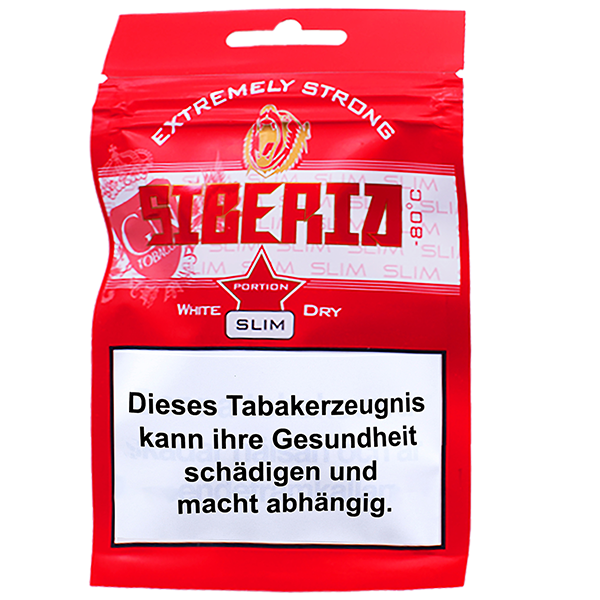 Siberia - Red -80 Degrees (White Dry Portion Slim) Soft Pack 13g