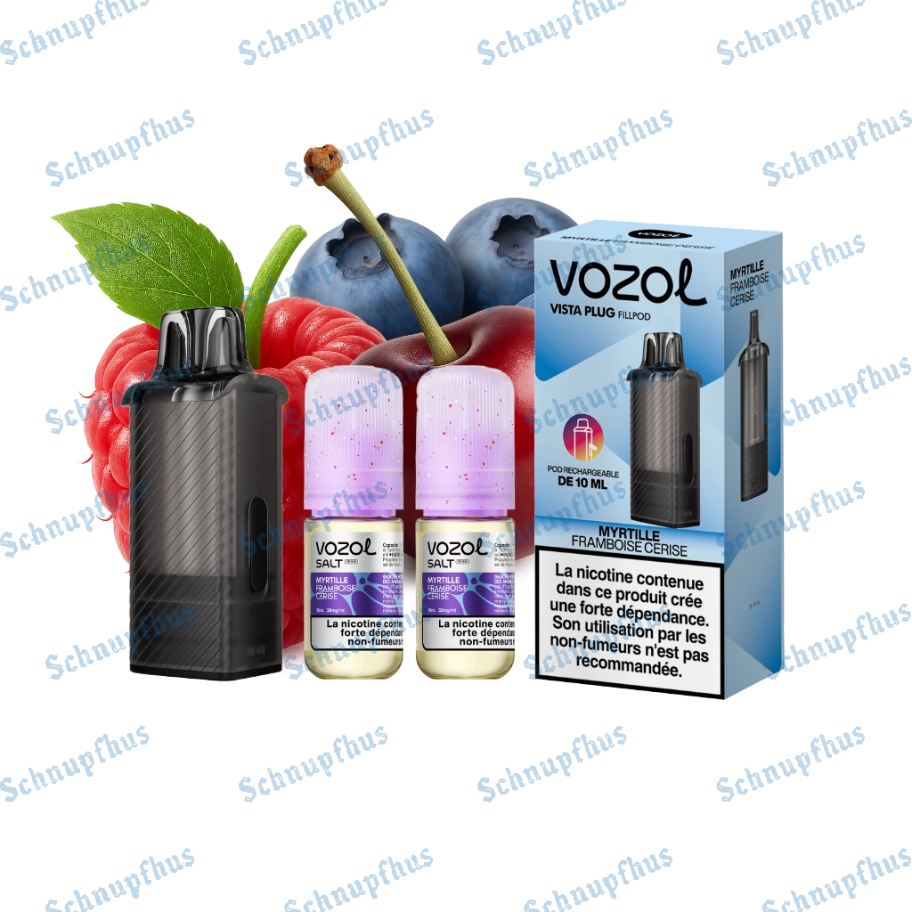 Vozol Vista Plug V2-Pod Set | Blueberry Raspberry Cherry